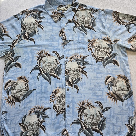 batik bay Other - Batik Bay Vintage Hawaiian Shirt XXL Blue Rayon Tropical Island Camp Aloha Y2K..